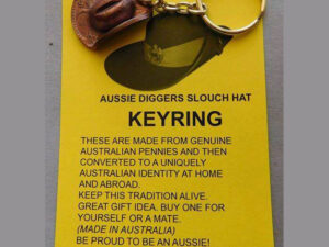 Australian slouch hat penny keyring